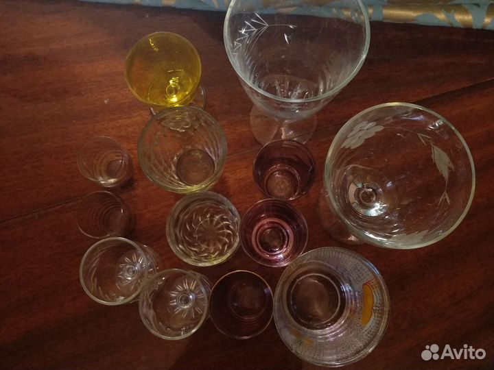 Рюмки хрустальные, стопки СССР остатки