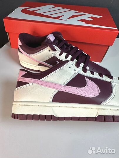 Nike Dunk Low Night Maroon And Medium Soft Pink