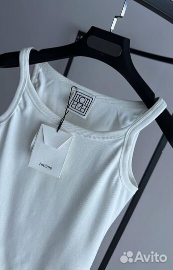 Базовая майка Toteme хлопковая (2 цвета, хит)