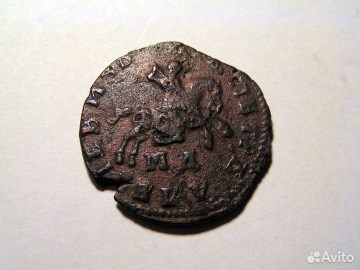 Монета Копейка Петровская 1709 год. Нечастый год