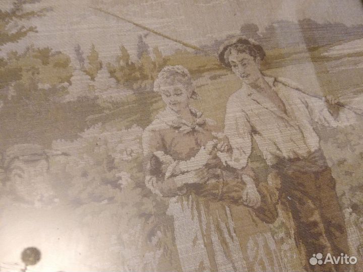 Картина из гобелена старинная