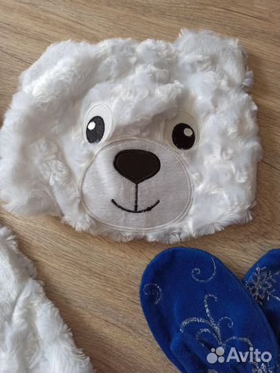 Костюм белого медвежонка, размер 98-104