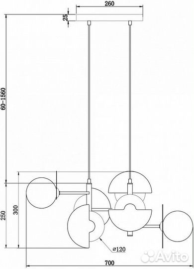 Подвесная люстра Freya Sepia FR5391PL-06CFL