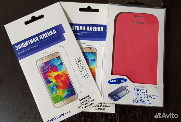 Чехол Galaxy S3 ориг + защ. плёнка