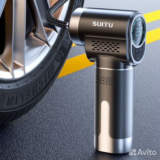 Компрессор портативный автомобильный цифровой