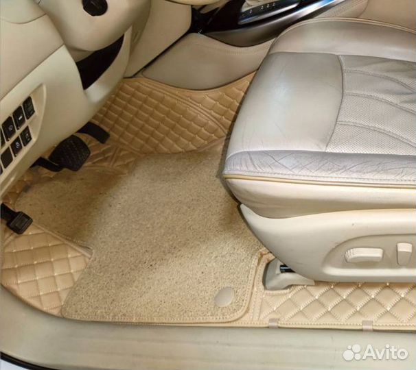 3д коврики из экокожи в салон авто с бортами