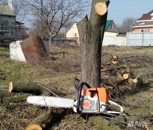 Дробилка веток, удаление деревьев