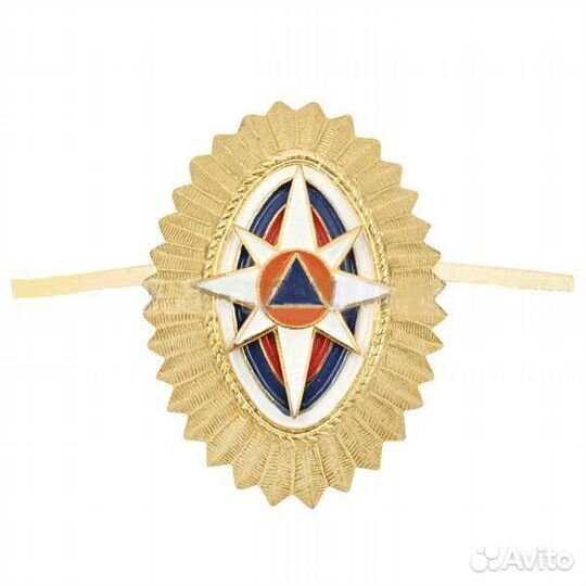 Кокарда мет. мчс нов/обр (с розой ветров) малая зо