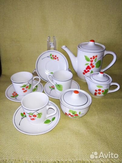 Сервиз детский Смородина Гжель СССР