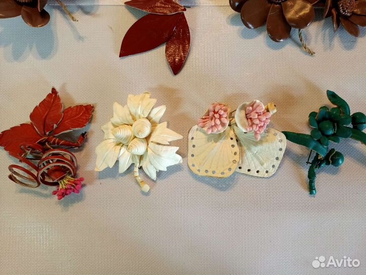 Броши и украшения из кожи, 40-50-е г СССР