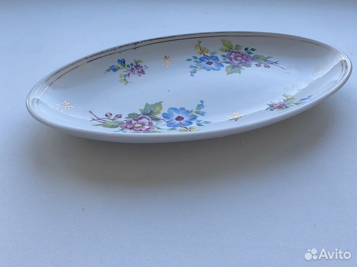 Фарфоровая селедочница Дулево 1957г