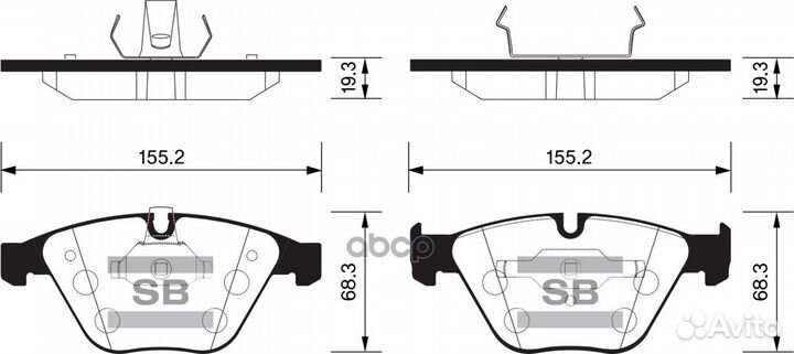 Колодки тормозные дисковые перед SP2163 Sangsin