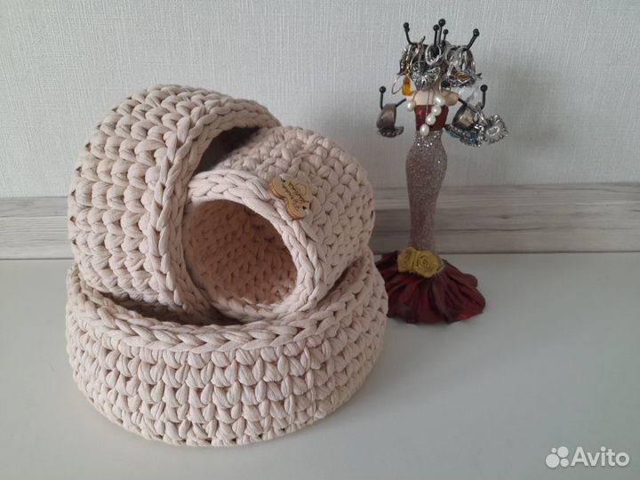 Вязанные корзины