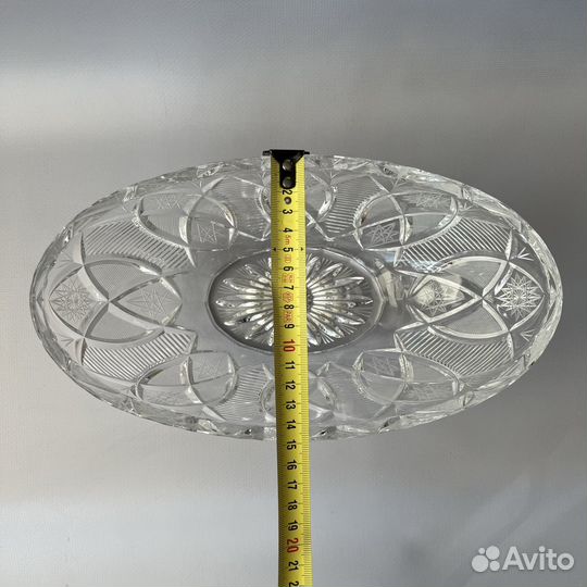 Ваза для фруктов, салатник Хрусталь овальная