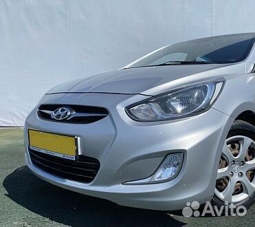 Бампер Hyundai Solaris 1 10-14 серебро