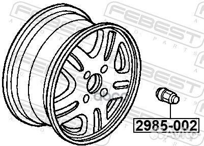 Гайка крепления колеса 2985-002 Febest