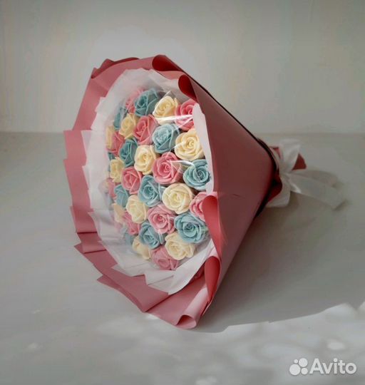 Букет роз,съедобные цветы,шоколадные розы
