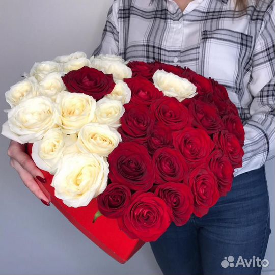 Сердце из роз