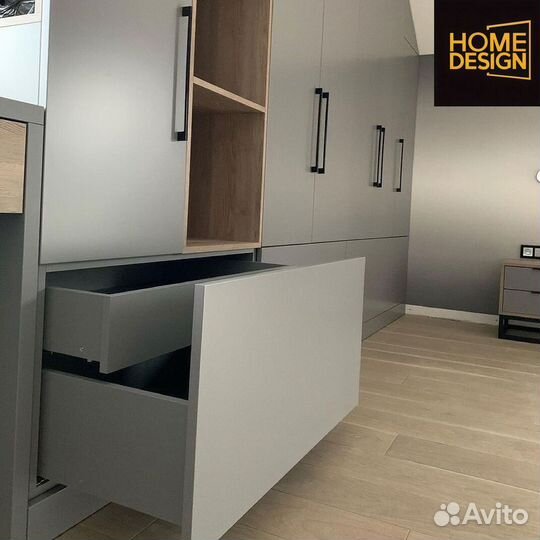 Шкаф распашной с фрезерованными фасадами