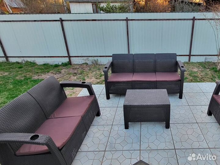 Садовая мебель из ротанга - двухместный диван