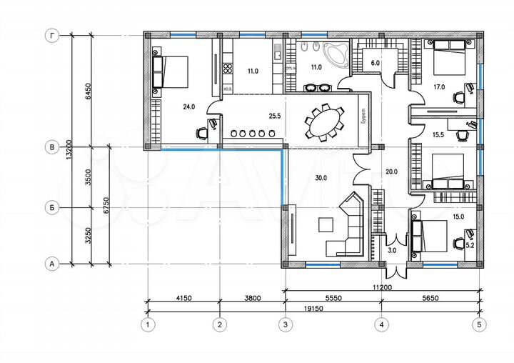 Дом 240 м² на участке 17 сот.
