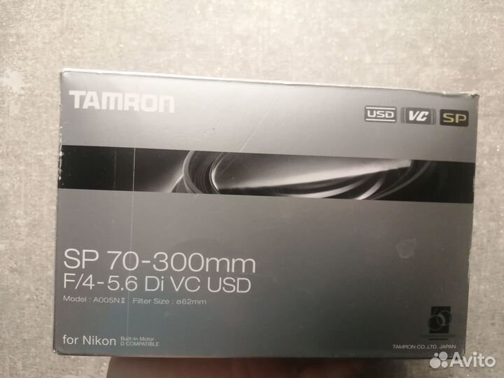 Объектив Tamron SP 70-300mm F/4-5.6 Di VC USD