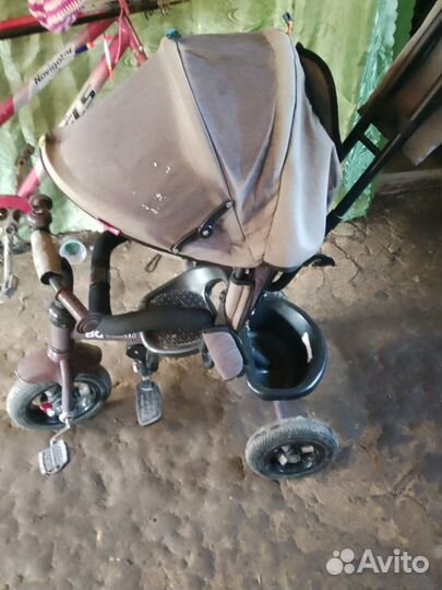Детский велосипед с родительской ручкой