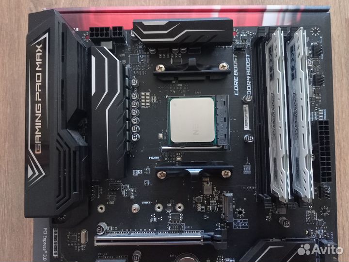 Материнская плата MSI X470 + Ryzen5 5600 + RAM 16G