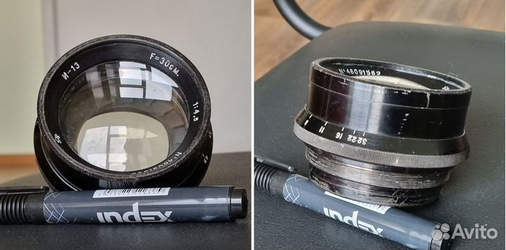 Объективы разные старые: форматные, проекционные