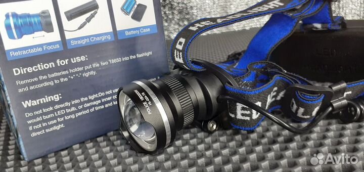 Налобный Туристический Фонарь Оптический зум