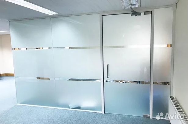 Перегородки стекла, алюминий матирование тонировка