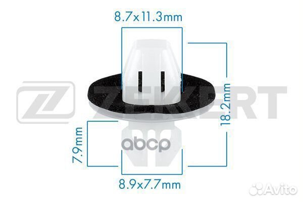 Клипса крепежная zekkert BE-1132 BE-1132 Zekkert