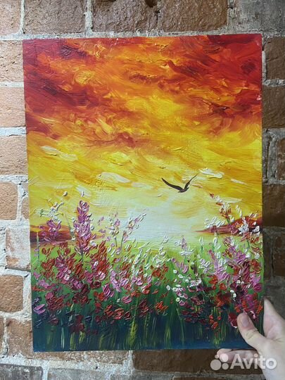 Картина маслом холст на картоне 30/40 см