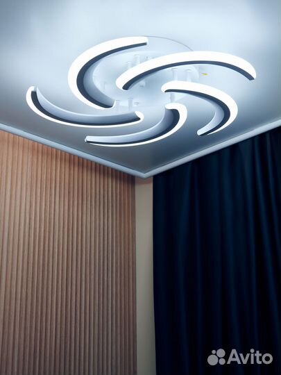 Люстра светодиодная потолочная с пультом 5 ламп