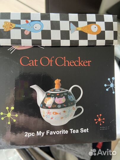 Подарочный набор заварочный чайник с чашкой