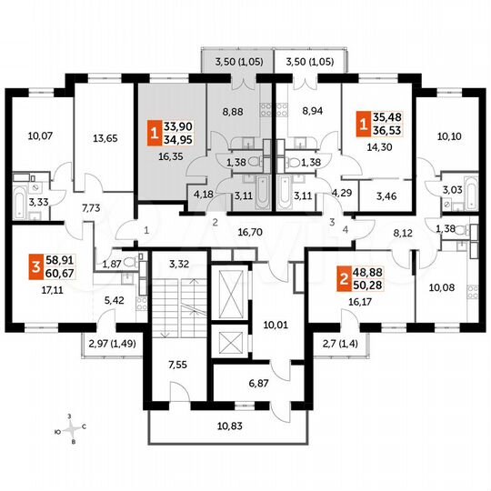 1-к. квартира, 35 м², 8/19 эт.