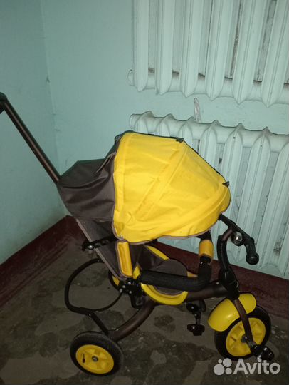 Велосипед коляска с ручкой