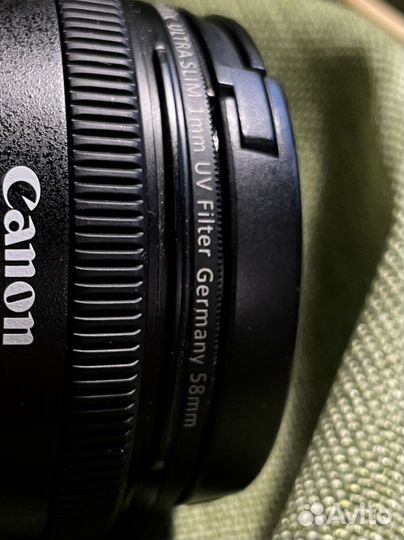 Объектив canon с фильтром