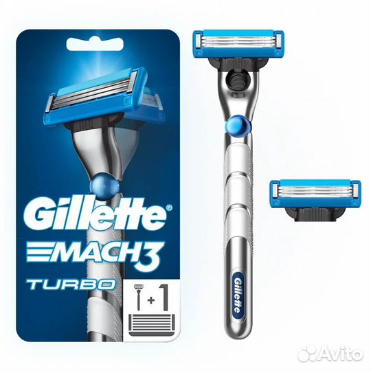 Gillette Бритвенный станок Mach3 Turbo, 2 #391260