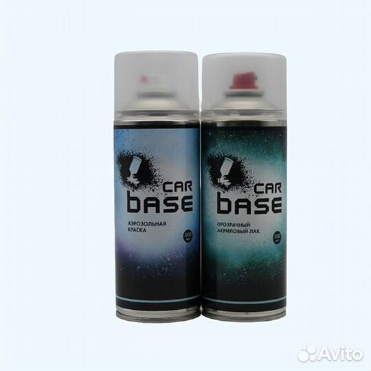 Carbase. Краска аэрозольная. Лак автомобильный. proton X28 black (База 500мл + Лак 500мл)