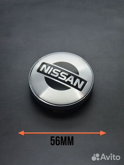 Заглушки на диски nissan d-60 мм комплект 4 шт