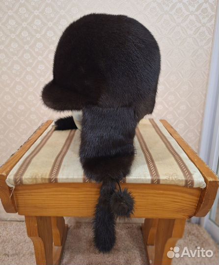 Шапка ушанка норковая женская