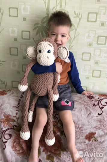 Мягкая игрушка обезьяна ручной работы