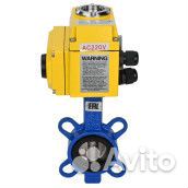 Затвор дисковый поворотный DN.ru WCB-316L-NBR Ду125 Ру16, углеродистая сталь, уплотнение - NBR, с эл