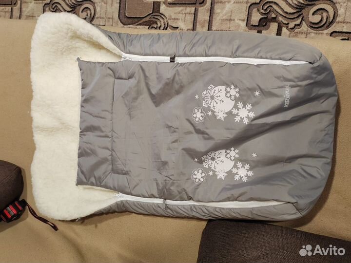 Меховой конверт в коляску
