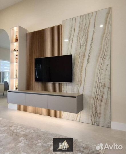 TV зона со шкафом на заказ