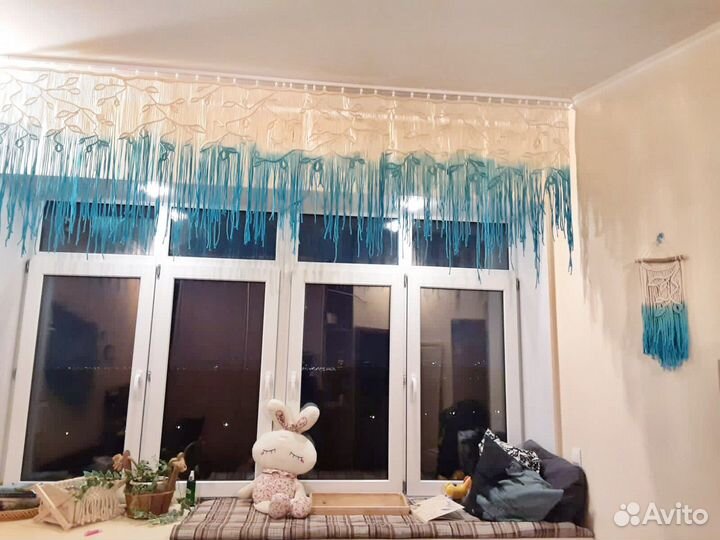 Шторы макраме на заказ для кухни гостиной студии