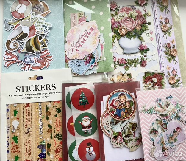 Высечки 3 вида; Наклейки 4 вида; Бумага США