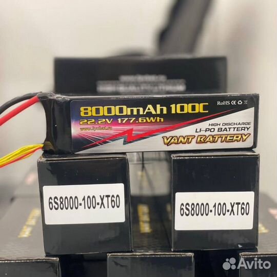 Аккумулятор lipo для FPV дронов 8000 mAh