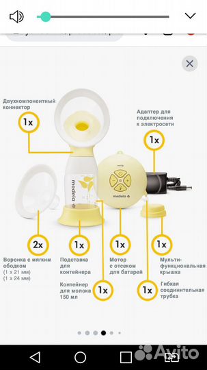 Молокоотсос medela swing электрический